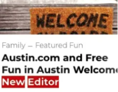 Austin.com and Free Fun in Austin Welcome New Editor