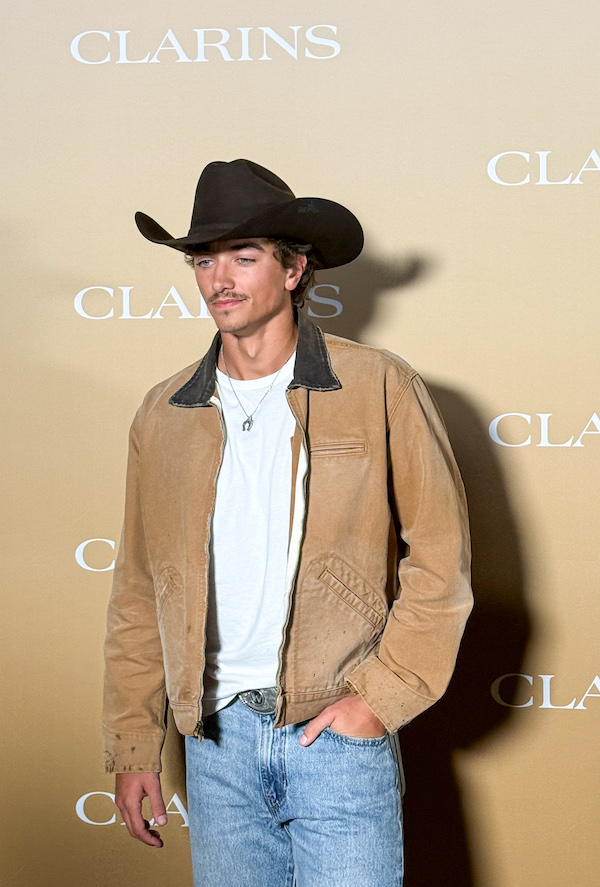 The Summer I Turned Pretty star Gavin Casalegno attends the Clarins event in Austin during F1 weekend.